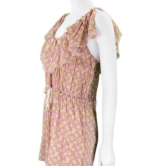 Louis Vuitton: Monogram LV Dress Tie Semi-Sheer Dress - Picture 10 of 15